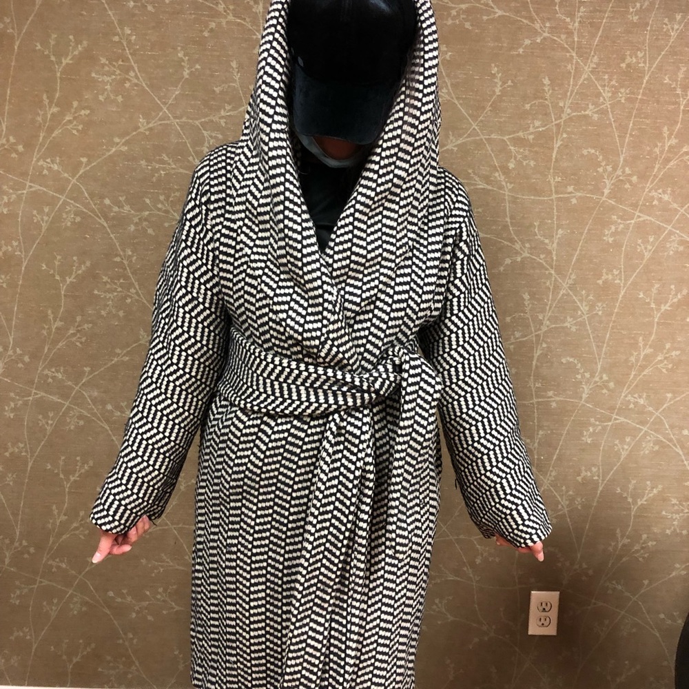 Mara Hoffman Shawl Collar hooded coat - Picture 3 of 12
